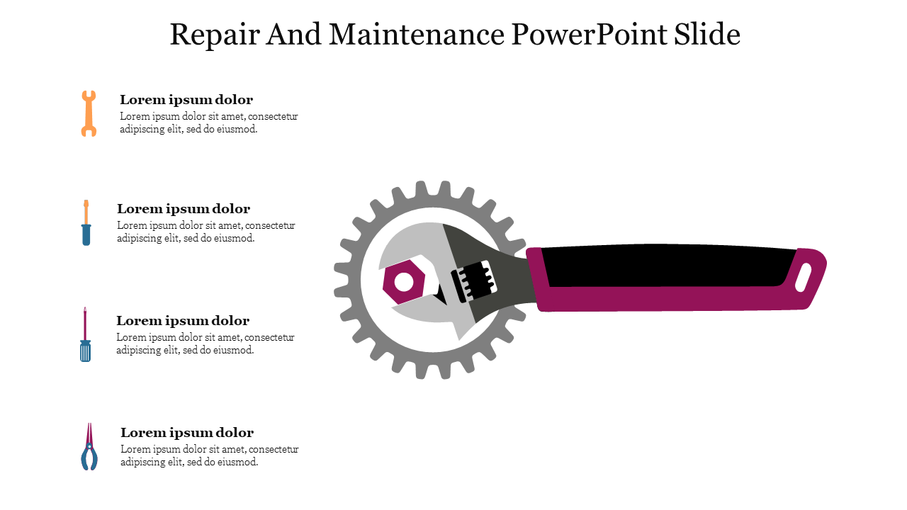Repair And Maintenance PowerPoint Slide